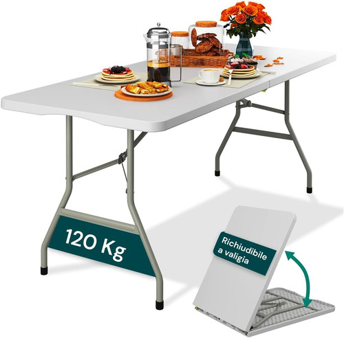 Tavolo pieghevole pranzo - pieghevole,