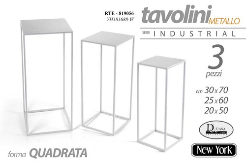 Set tavolini quadrati - 3,