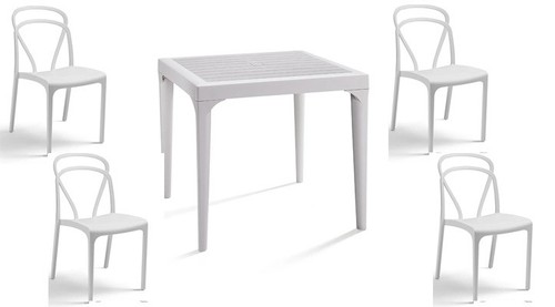 Tavolo quadrato sedie - e, 4